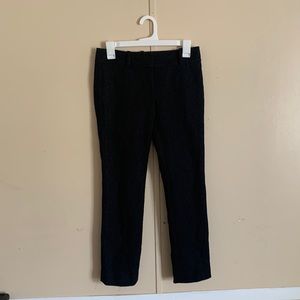 Ann Taylor tailored ankle pants. Black with lace flower detail